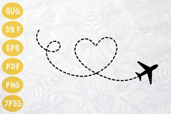 Airplane Love Loop Flight Path SVG: Crafting Adventures