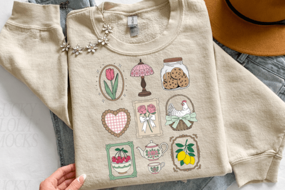 Designing with Whimsy: The Retro Floral Cottagecore PNG Collection