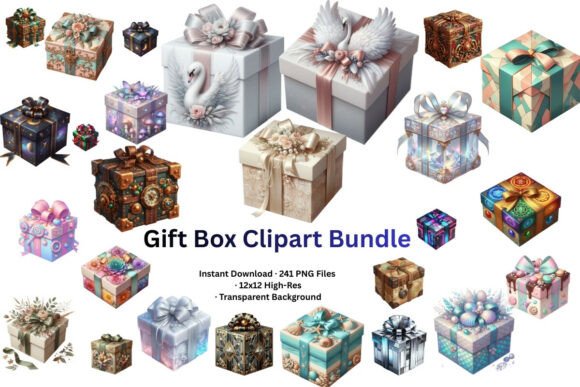 Gift Box Clipart Mega Bundle PNG: Your Ultimate Design Toolkit