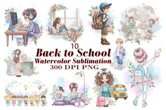 School Days Reimagined: Crafting with Watercolor Sublimation Designs