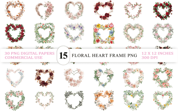 Unlocking the Luxurious Floral Heart PNG Collection for Designers