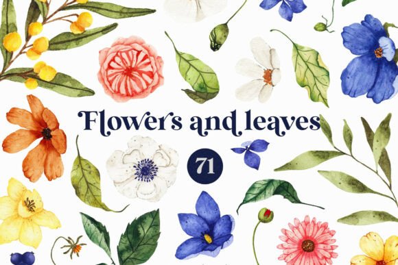 Watercolor Flower Greenery Clipart for Stunning DIY Designs