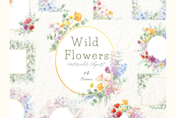 Watercolor Wildflowers Frames: The Perfect Design Asset