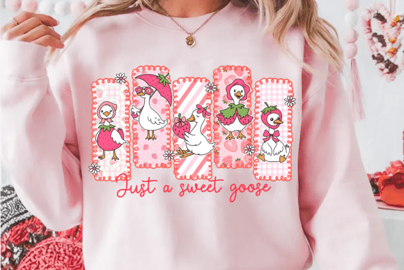Whimsical Charm: Using Sweet Goose & Strawberry PNGs in Design