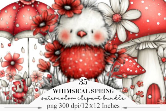 Whimsical Spring Clipart Bundle: Fresh Design Assets for Creative Projects