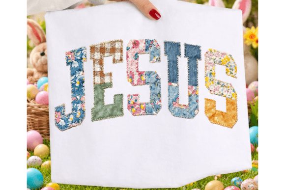 Why the Jesus Faux Patchwork Varsity PNG is a Game-Changer for Your Designs